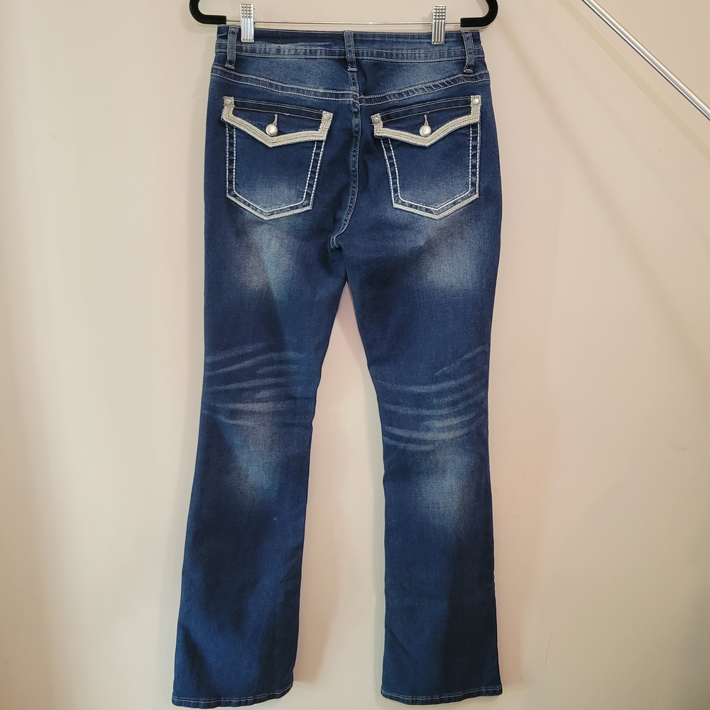 Flamingals Women's Flare Low Waist Jean - Picture 3 of 5